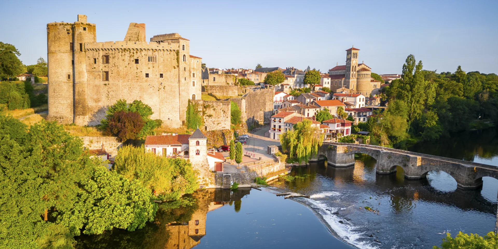 View of Clisson, the Italian jewel of the Nantes vineyards